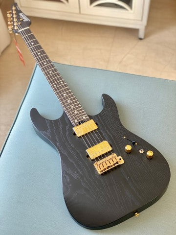Soloking MS-1 Custom 24 HH Flat Top in Open Pore Black Satin Nafiri Special Run