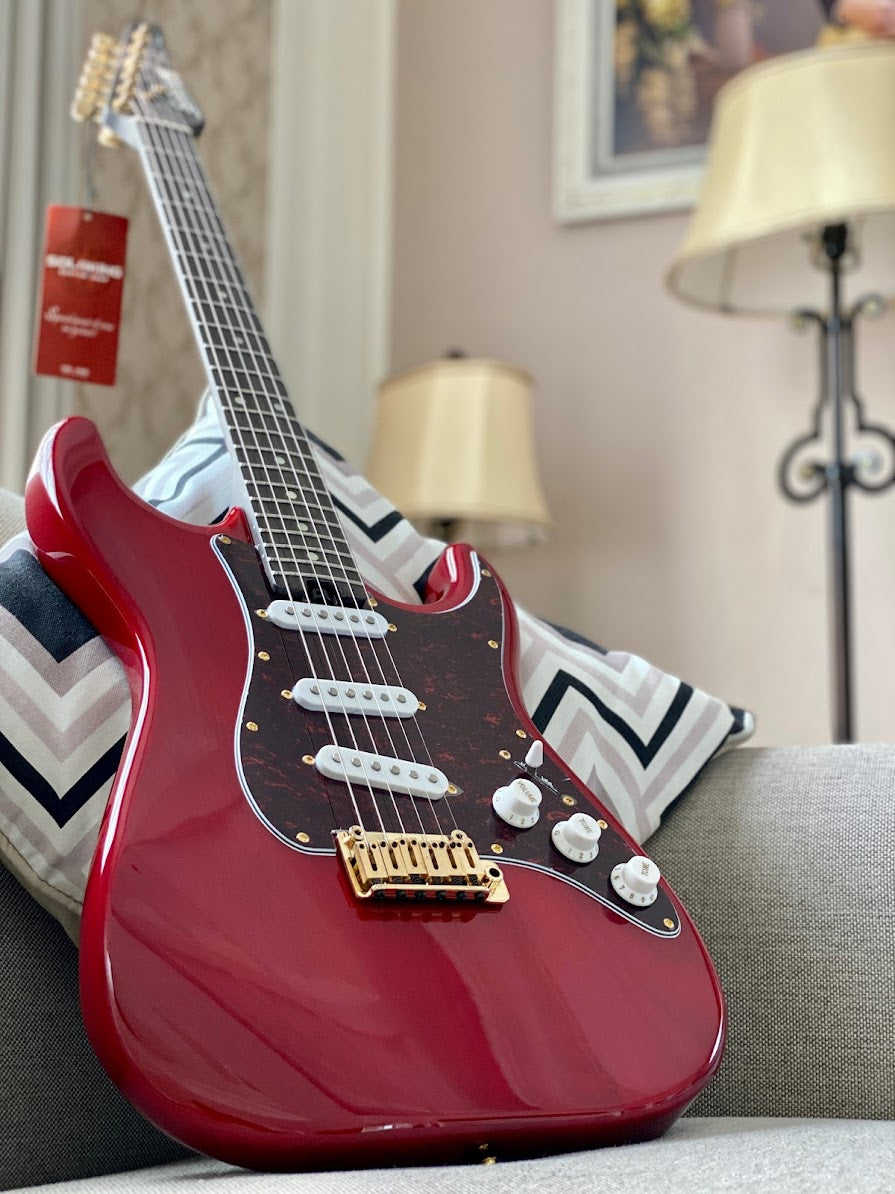 Soloking MS-1 Classic SSS ASH in Crimson Red with One Piece Rosewood Neck Nafiri Special Run