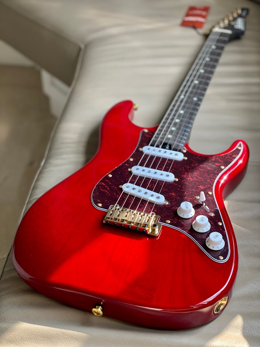 Soloking MS-1 Classic SSS ASH in Crimson Red with One Piece Rosewood Neck Nafiri Special Run