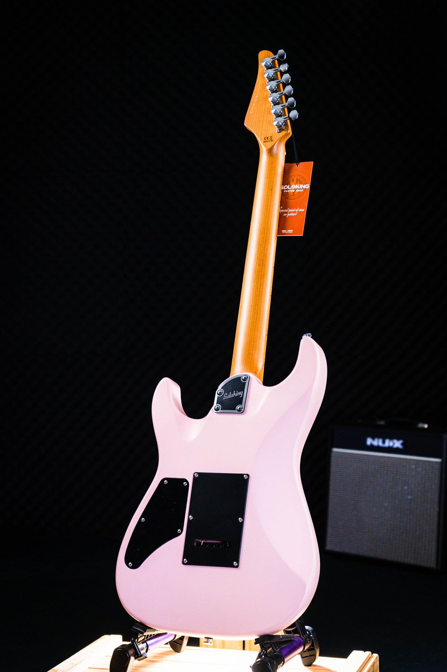 Soloking MS-1 Custom 22 HSS Flat Top in Satin Shell Pink