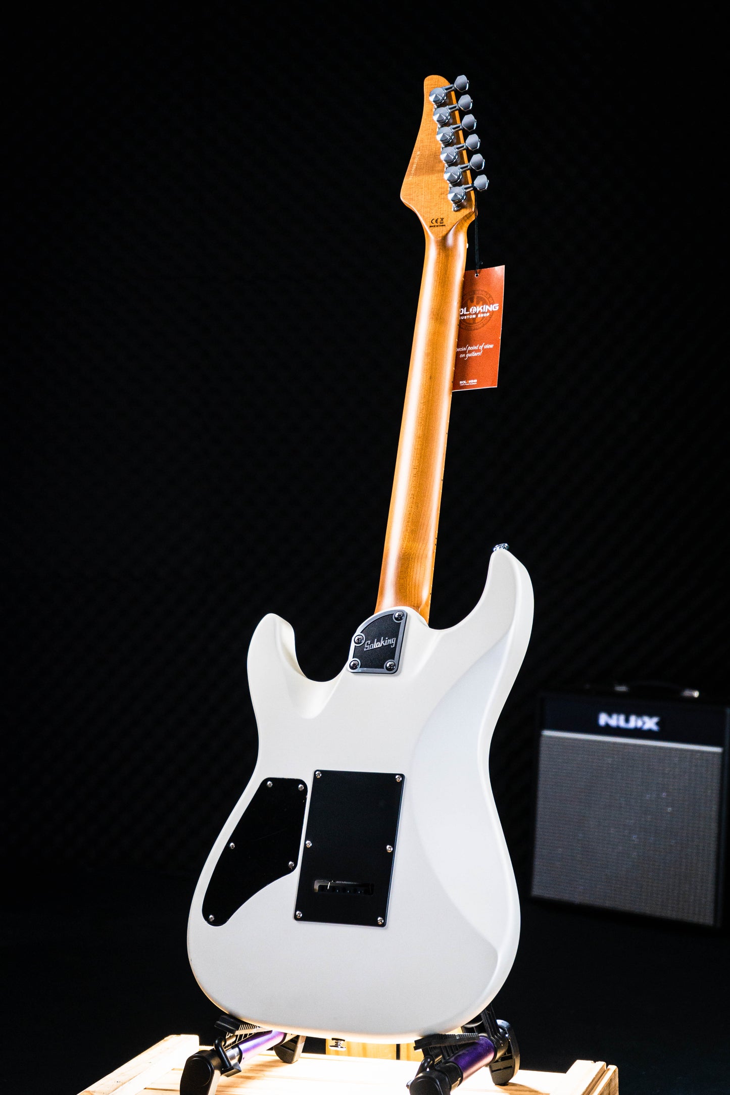 Soloking MS-1 Custom 22 HSS Flat Top in Satin White Matte