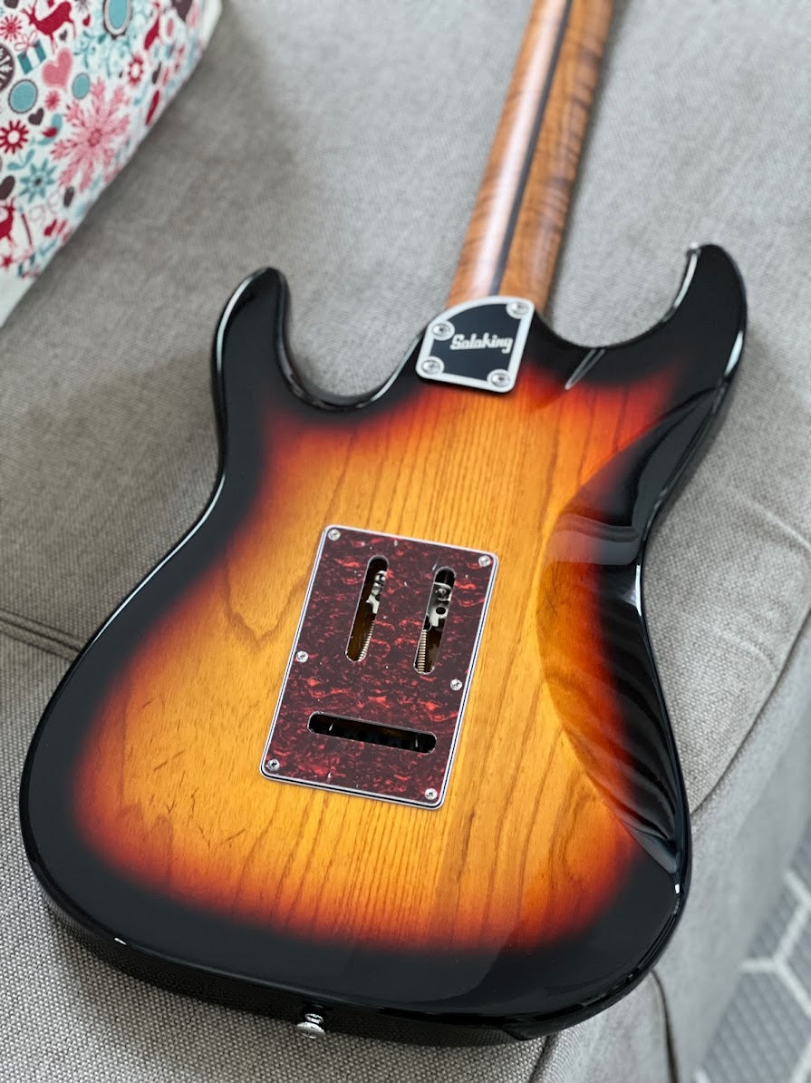Soloking MS-1 Classic Ash FMN in 3 Color Sunburst with Roasted Flame Maple Neck Nafiri Special Run