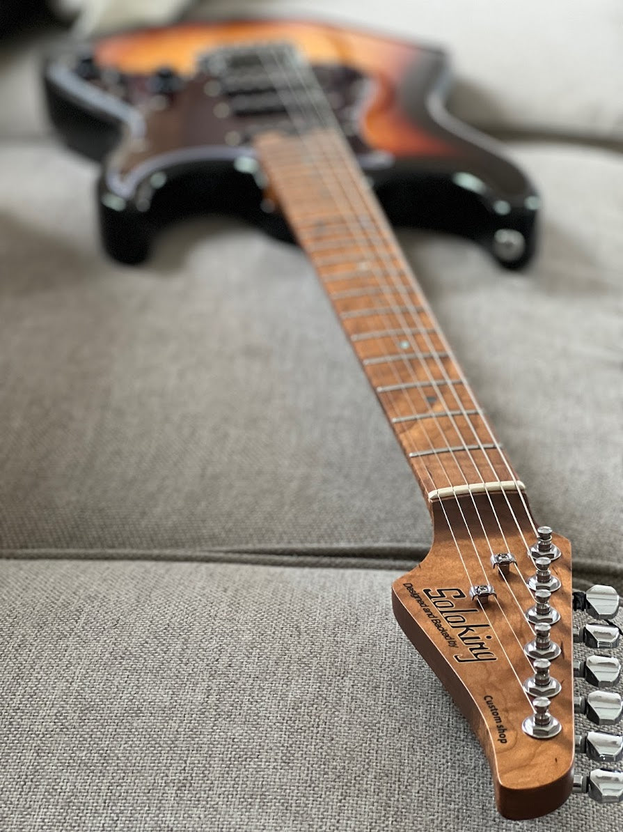 Soloking MS-1 Classic Ash FMN in 3 Color Sunburst with Roasted Flame Maple Neck Nafiri Special Run