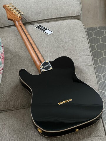 Soloking MT-1G FM MKII With Roasted Flame Maple Neck in Black Beauty Nafiri Special Run