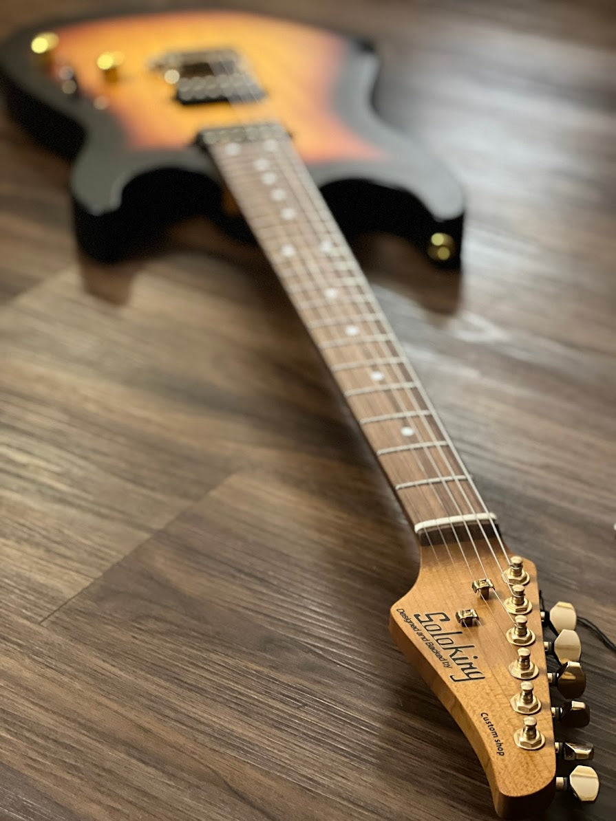Soloking MS-1 Custom 24 HH Ash Flat Top in Tri Fade Burst Nafiri Special Run