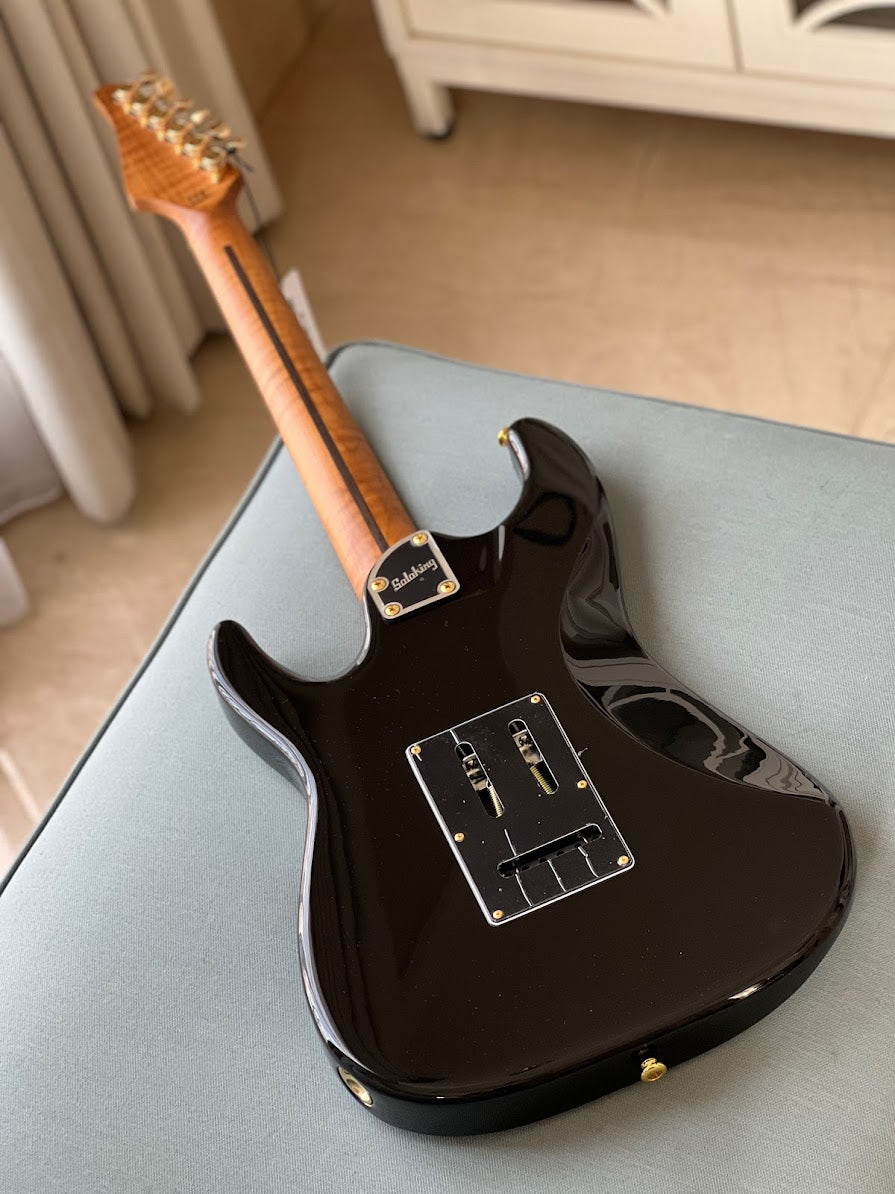 Soloking MS-1 Classic Black Beauty with Roasted Flame Maple Neck Nafiri Special Run