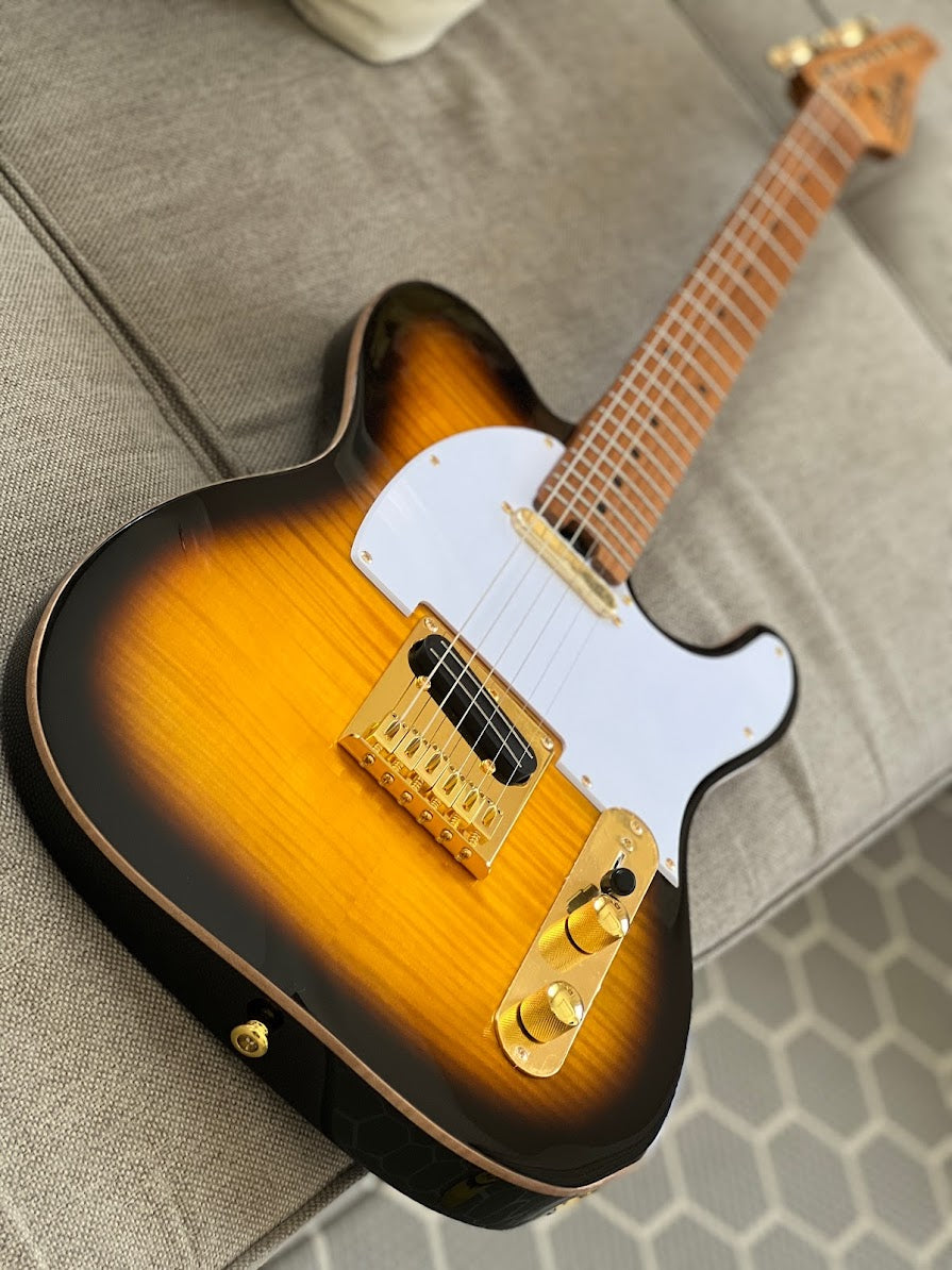 Soloking MT-1 FM 22 Deluxe Hotrail in Brown Sunburst