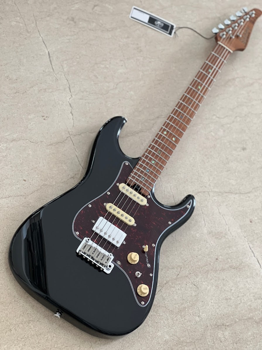Soloking MS-11 Classic with Roasted Flame Maple Neck in Black Nafiri Special Run