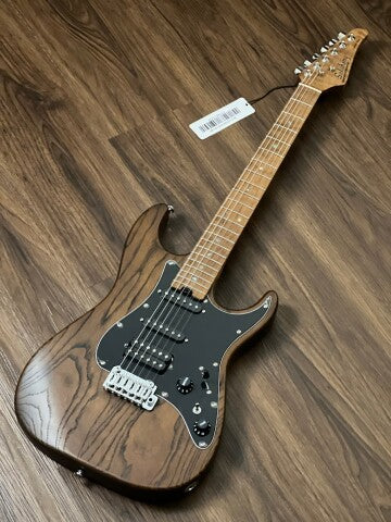 Soloking MS-1 Classic ASH in Torched Black with Roasted Flame Maple Neck Nafiri Special Run