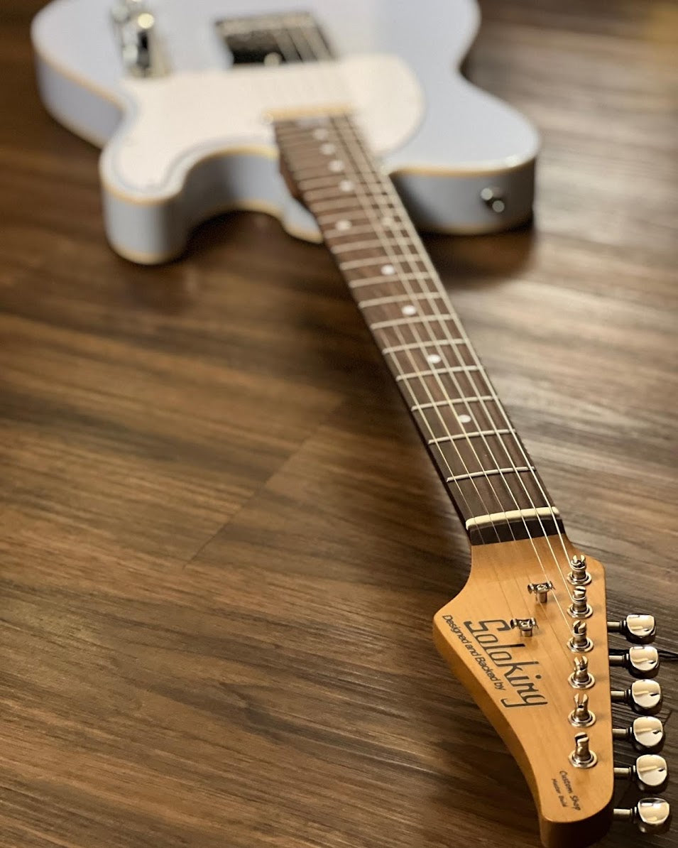 Soloking T-1B Vintage MKII with Roasted Maple Neck and Rosewood FB in Faded Sonic Blue