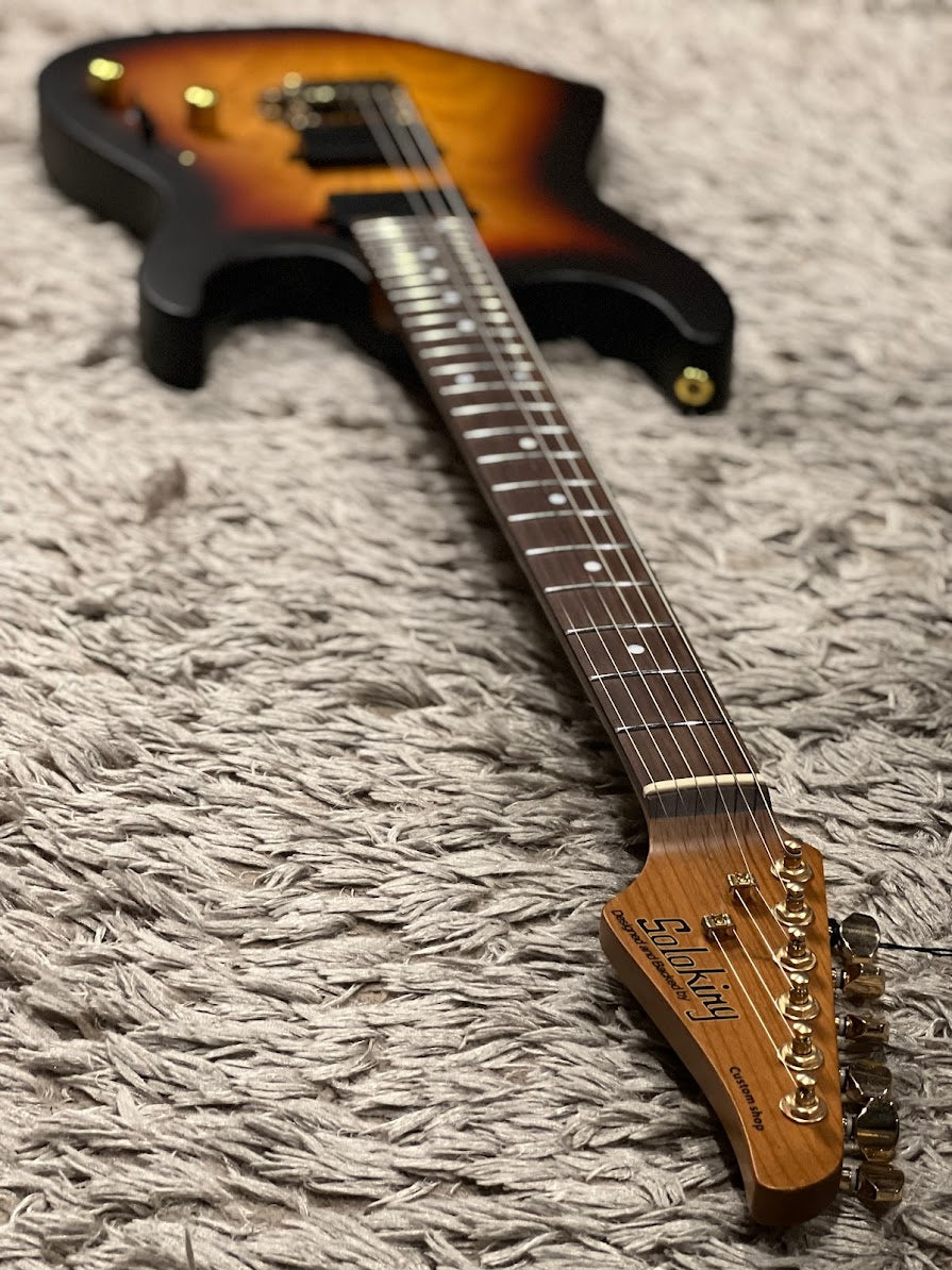 Soloking MS-1 Custom MOD 24 HH Ash Flat Top in Tri Fade Burst with Fishman Fluence