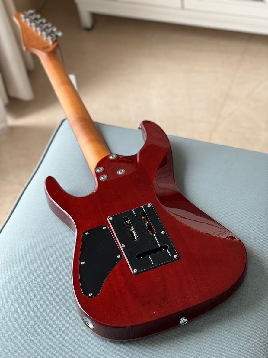 Soloking MS-1 Custom 22 HSS Flat Top with Rosewood FB in Blue Wakesurf