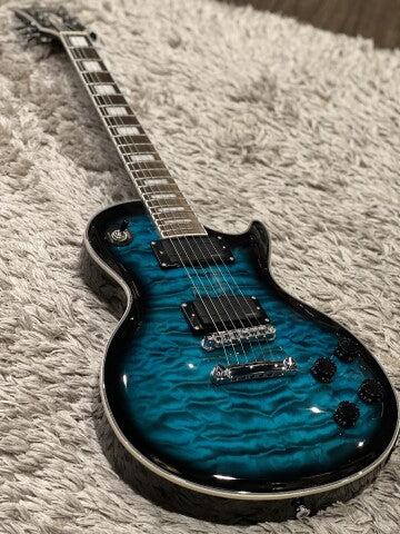 Soloking SLS60QM Deluxe in Teal Burst MOD with Fishman Fluence