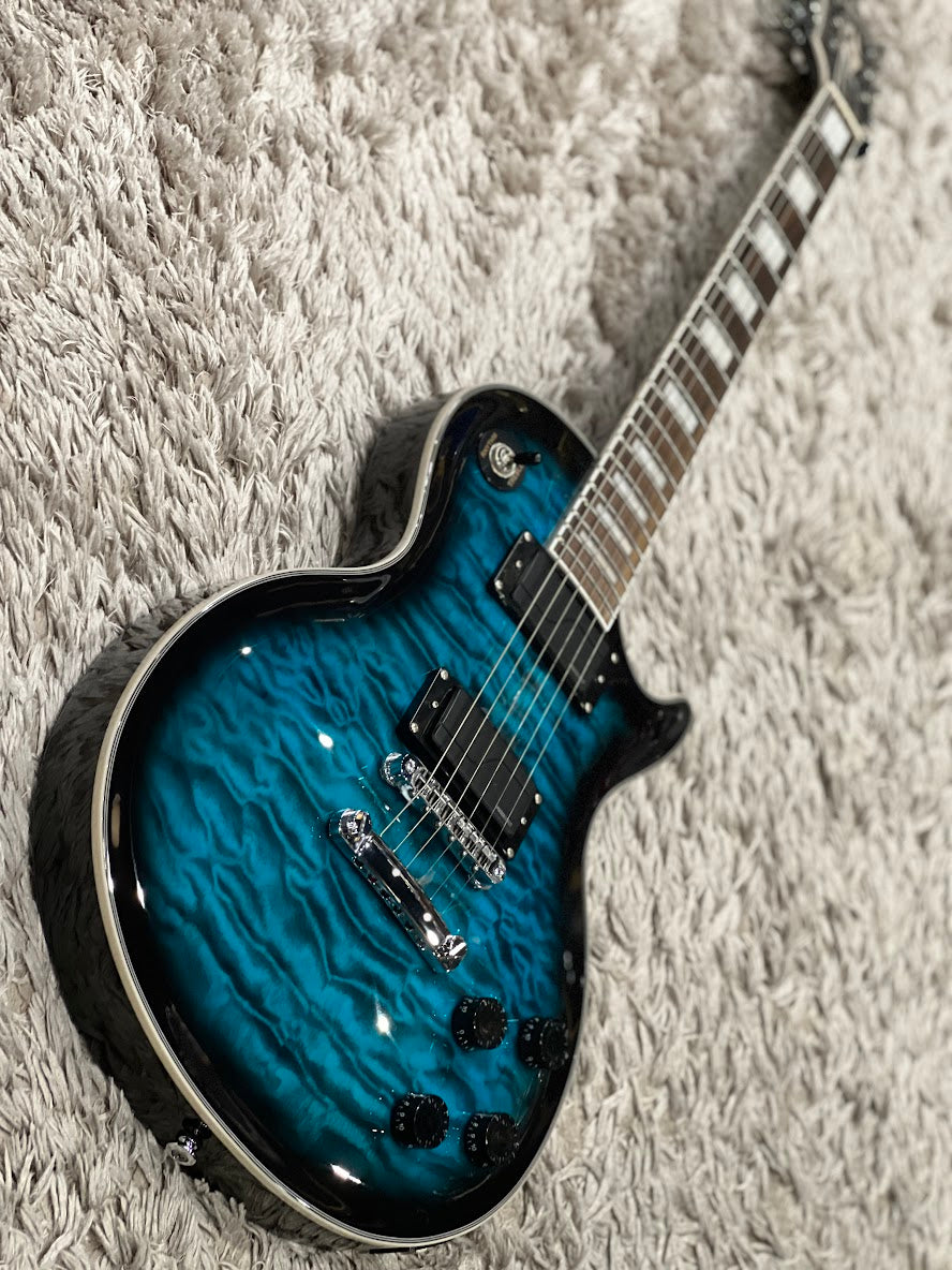 Soloking SLS60QM Deluxe in Teal Burst MOD with Fishman Fluence