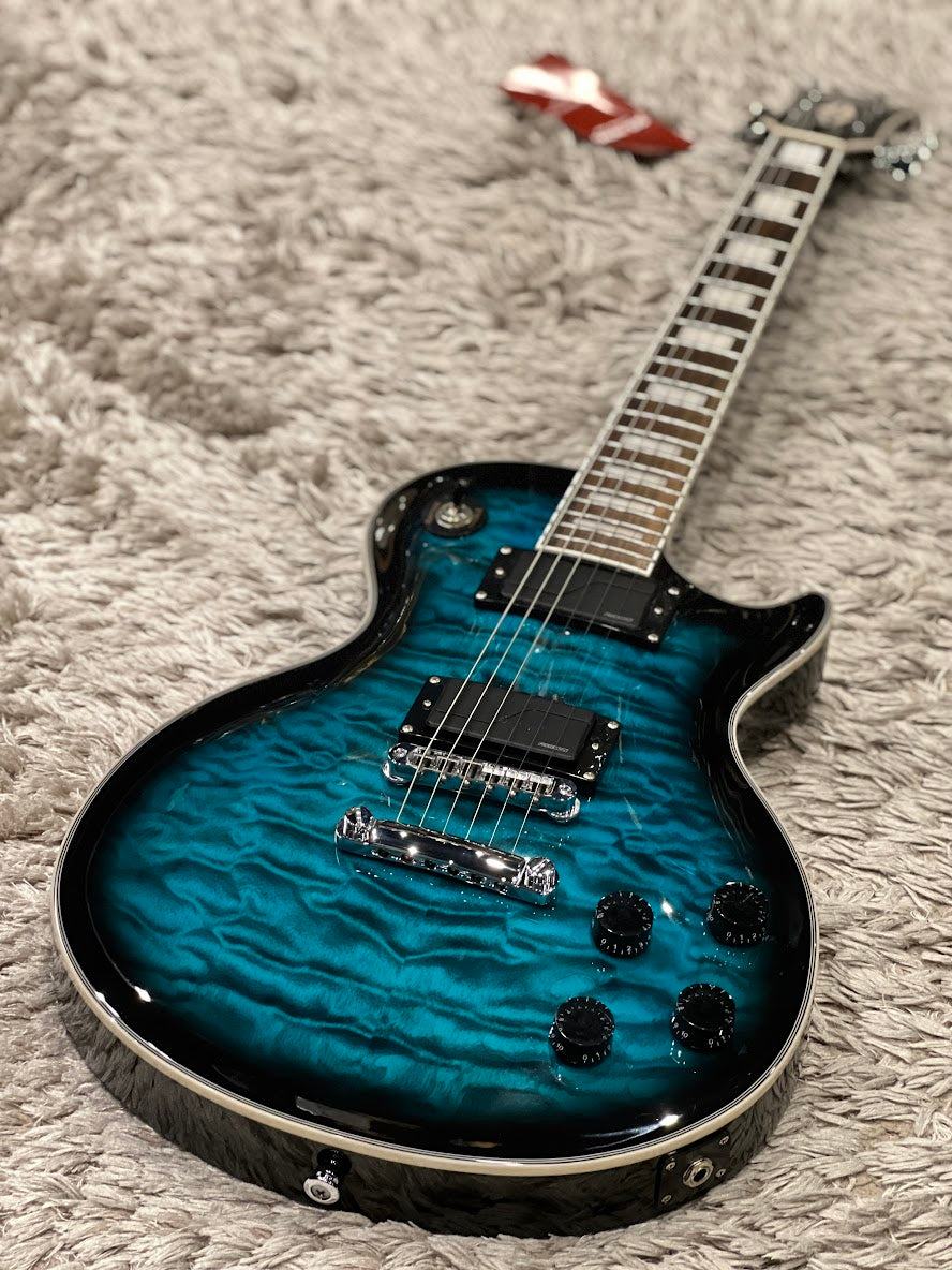 Soloking SLS60QM Deluxe in Teal Burst MOD with Fishman Fluence