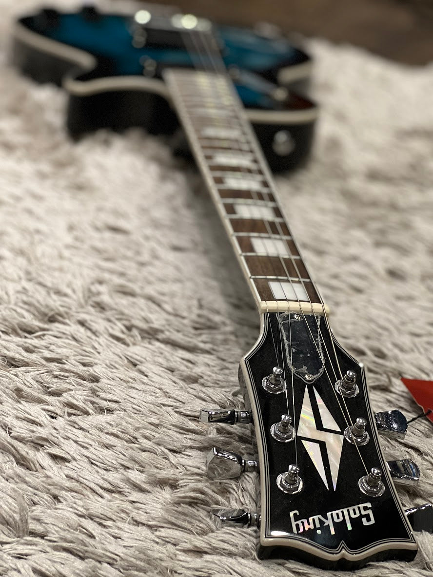 Soloking SLS60QM Deluxe in Teal Burst MOD with Fishman Fluence