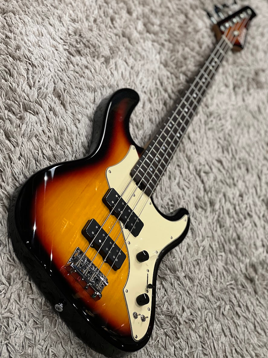 Soloking MJ-1 Classic Bass in 3 Tone Sunburst with Roasted Maple Neck and Rosewood FB