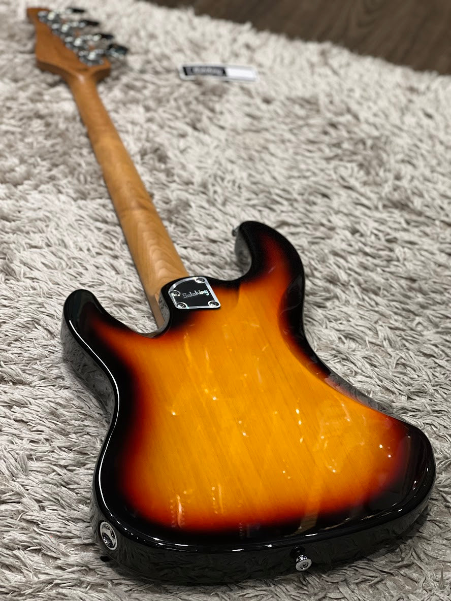 Soloking MJ-1 Classic Bass in 3 Tone Sunburst with Roasted Maple Neck and Rosewood FB