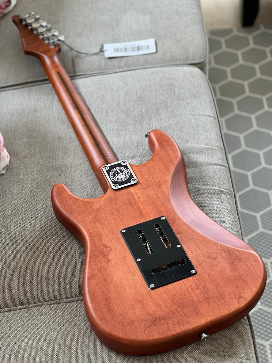 Soloking MS-1 FM Artisan SSS with Roasted Flame Neck in Caramel