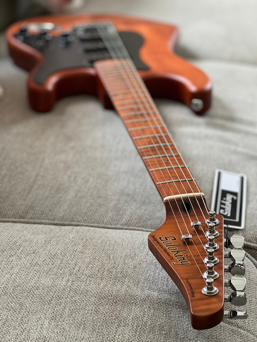 Soloking MS-1 FM Artisan SSS with Roasted Flame Neck in Caramel