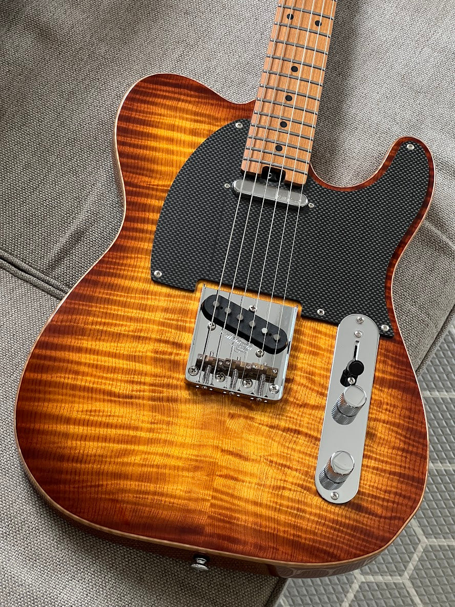 Soloking MT-1 FM Artisan with Solid 5A Flame Top in Honeyburst