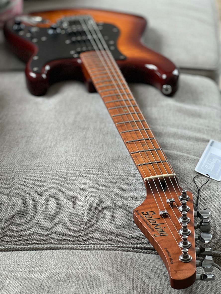 Soloking MS-1 FM Artisan with Roasted Flame Neck in Honeyburst Gloss Nafiri Special Run