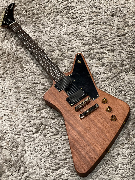 Soloking EX 1958 Mahogany Tribute MOD in Walnut with EMG Pickups and Gold Hardware