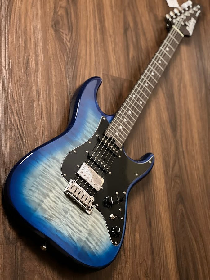 Soloking MS-1 Classic MKII in Denim Burst with 5A Flame Top Nafiri Special Run JESCAR