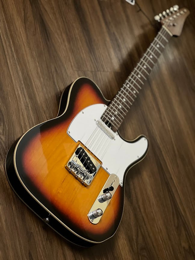 Soloking T-1B Vintage MKII with Roasted Maple Neck and Rosewood FB in 3-Tone Sunburst