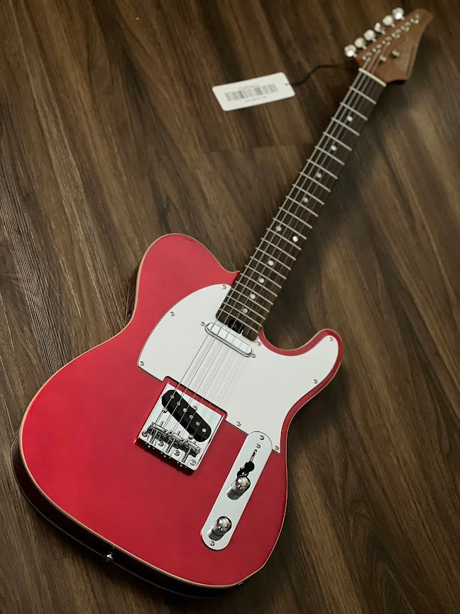 Soloking T-1B Vintage MKII with Roasted Maple Neck and Rosewood FB in Candy Apple Red