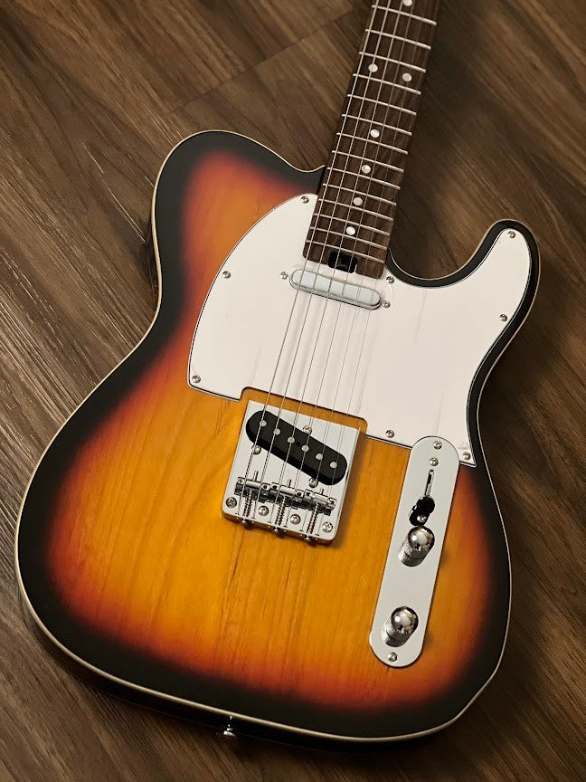 Soloking T-1B Vintage MKII with Roasted Maple Neck and Rosewood FB in 3-Tone Sunburst