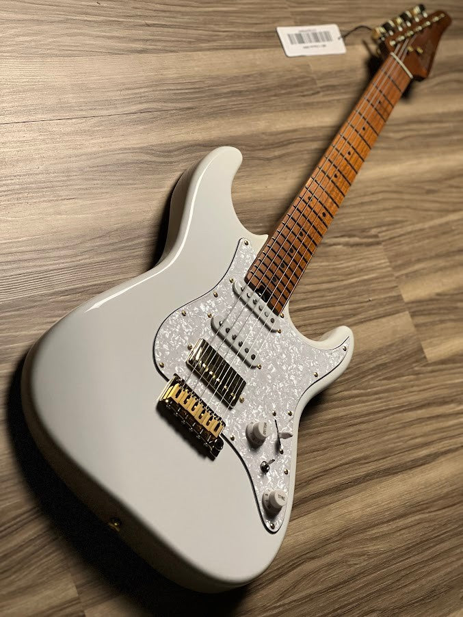 Soloking MS-11 Classic MKII in Olympic White with Gold Hardware and Roasted Maple FB