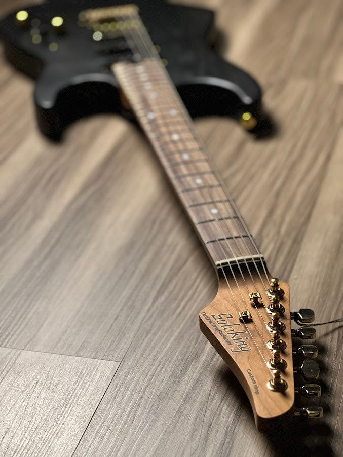 Soloking MS-1 Custom 22 HSS ASH Gold Hardware Open Pore Matte Black Nafiri Special Run