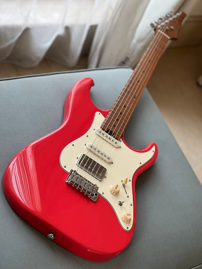 Soloking MS-11 Classic MKII with Roasted Maple FB in Fiesta Red