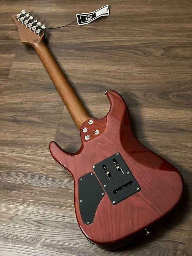 Soloking MS-1 Custom 22 HSS Flat Top Elite with Rosewood FB in Bora Blue Surf