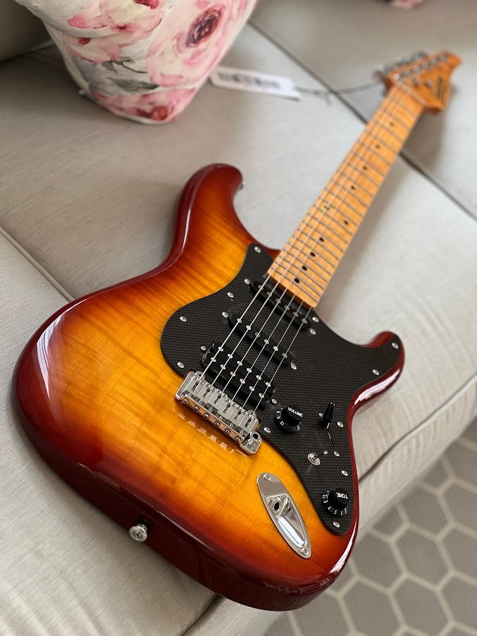Soloking MS-1 FM Artisan with Flame Maple Neck in Honeyburst Nafiri Special Run Jescar