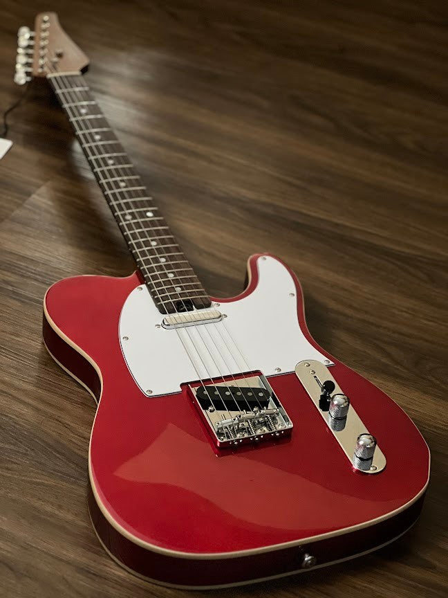 Soloking T-1B Vintage MKII with Roasted Maple Neck and Rosewood FB in Candy Apple Red