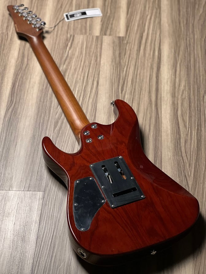 Soloking MS-1 Custom 24 HSS Flat Top in Fire Wakesurf with Rosewood FB Jescar