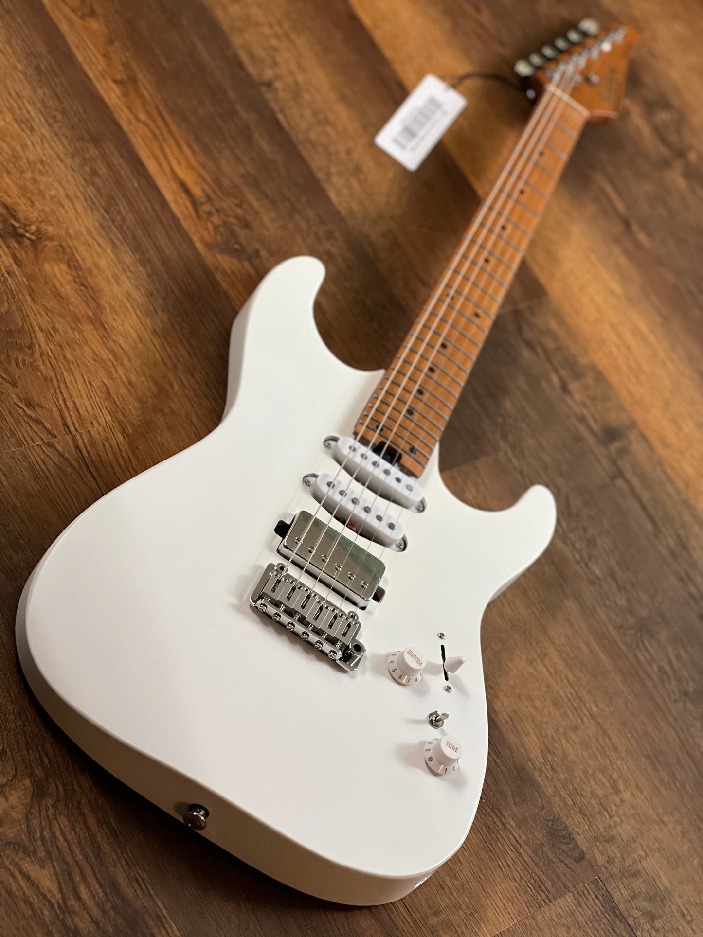 Soloking MS-1 Custom 24 HSS Flat Top in Satin White Matte Nafiri Special Run