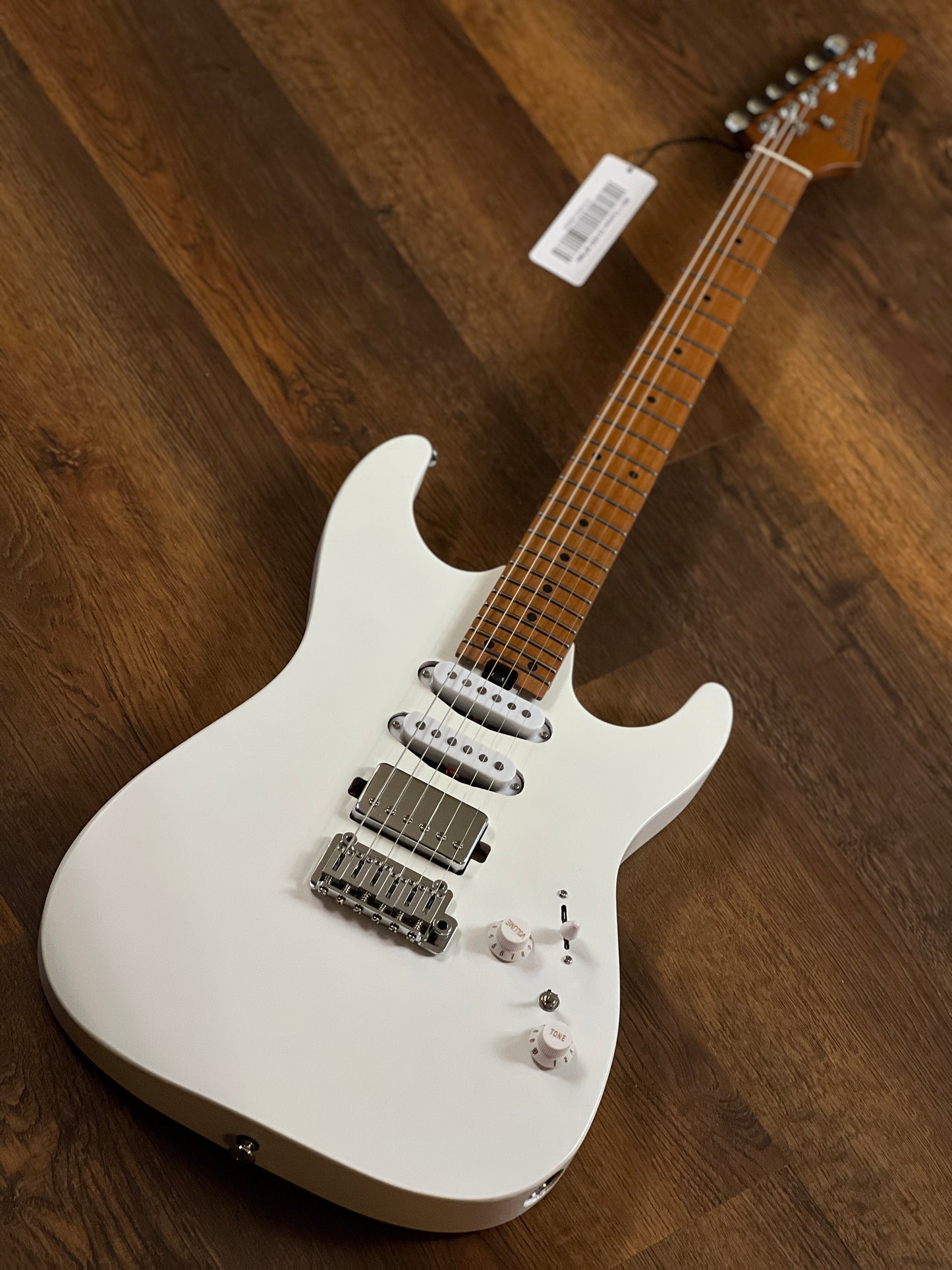 Soloking MS-1 Custom 24 HSS Flat Top in Satin White Matte Nafiri Special Run