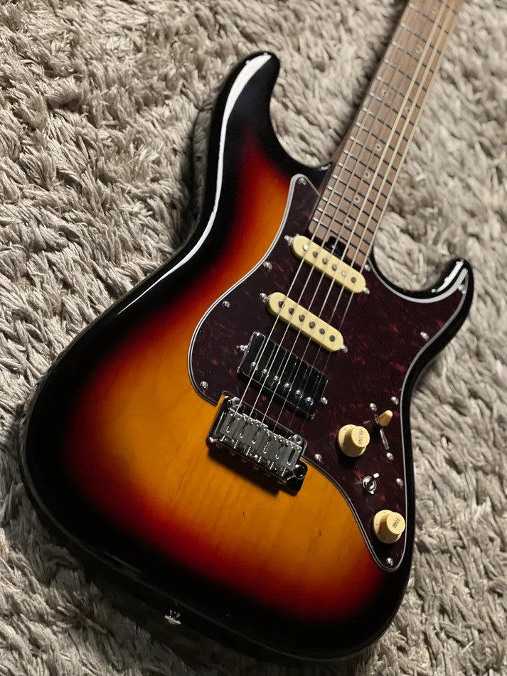 Soloking MS-11 Classic MKII with Rosewood FB in 3-Tone Sunburst with Turquoise Pickguard