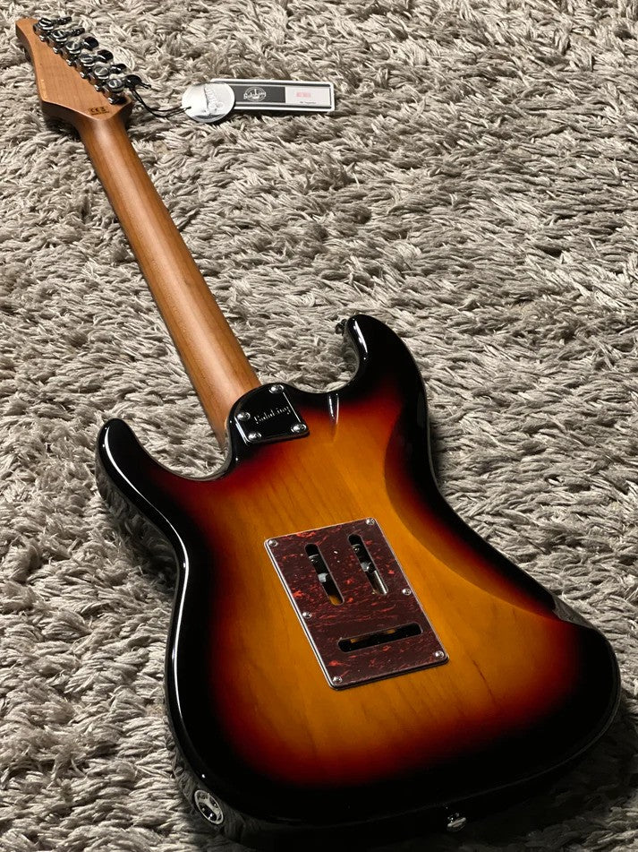 Soloking MS-11 Classic MKII with Rosewood FB in 3-Tone Sunburst with Turquoise Pickguard