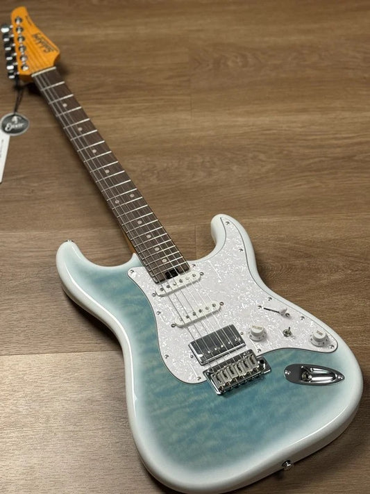 Soloking MS-1 Classic 22 HSS Quilt with Rosewood FB in Larimar Nafiri Special Run