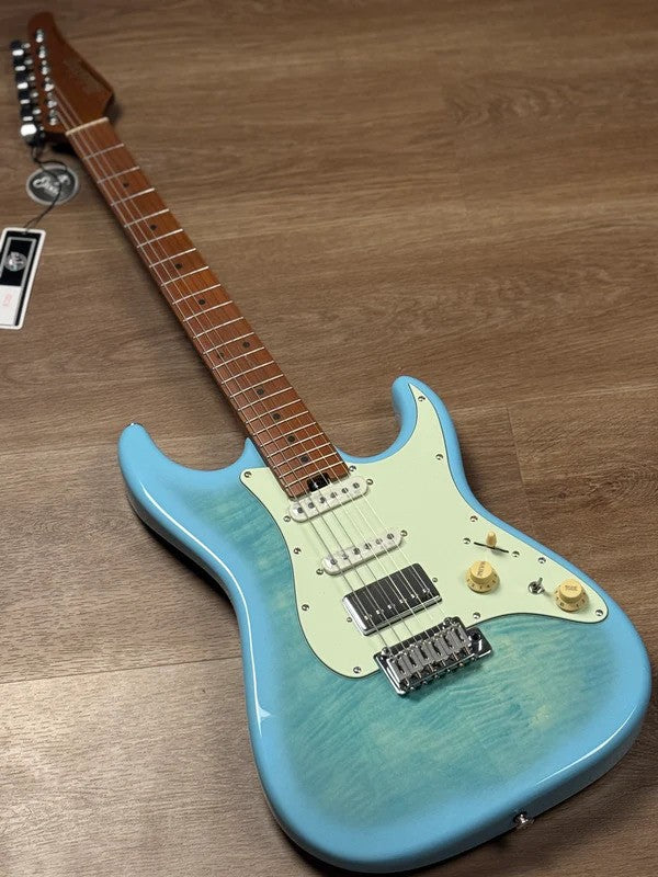 Soloking MS-1 Classic FMT in Celeste Blue with 5A Flame