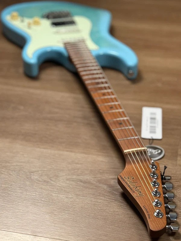 Soloking MS-1 Classic FMT in Celeste Blue with 5A Flame