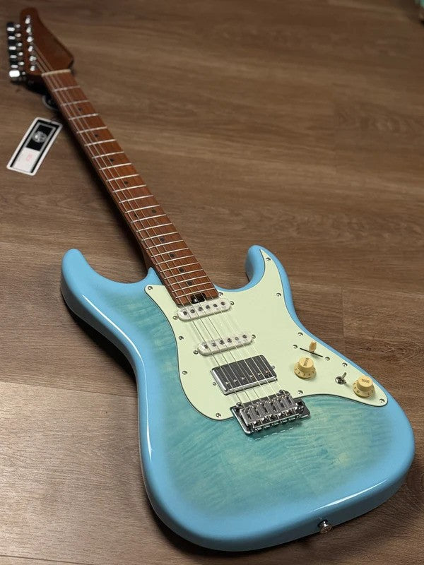 Soloking MS-1 Classic FMT in Celeste Blue with 5A Flame