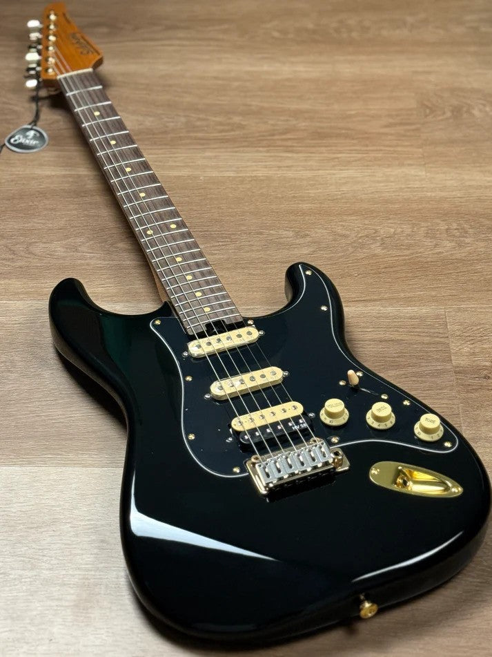 Soloking MS-1 Artisan with Rosewood FB in Black Beauty with Gold Hardware JESCAR