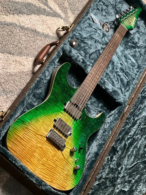 Soloking MS-1 Custom 24 HH FMT Elite in Gamma Green Wakesurf Satin with Hardshell Case