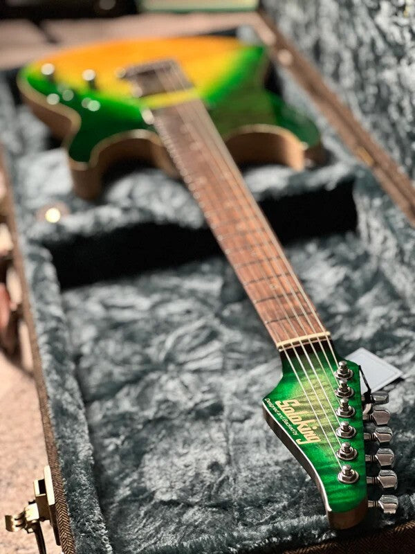 Soloking MS-1 Custom 24 HH FMT Elite in Gamma Green Wakesurf Satin with Hardshell Case