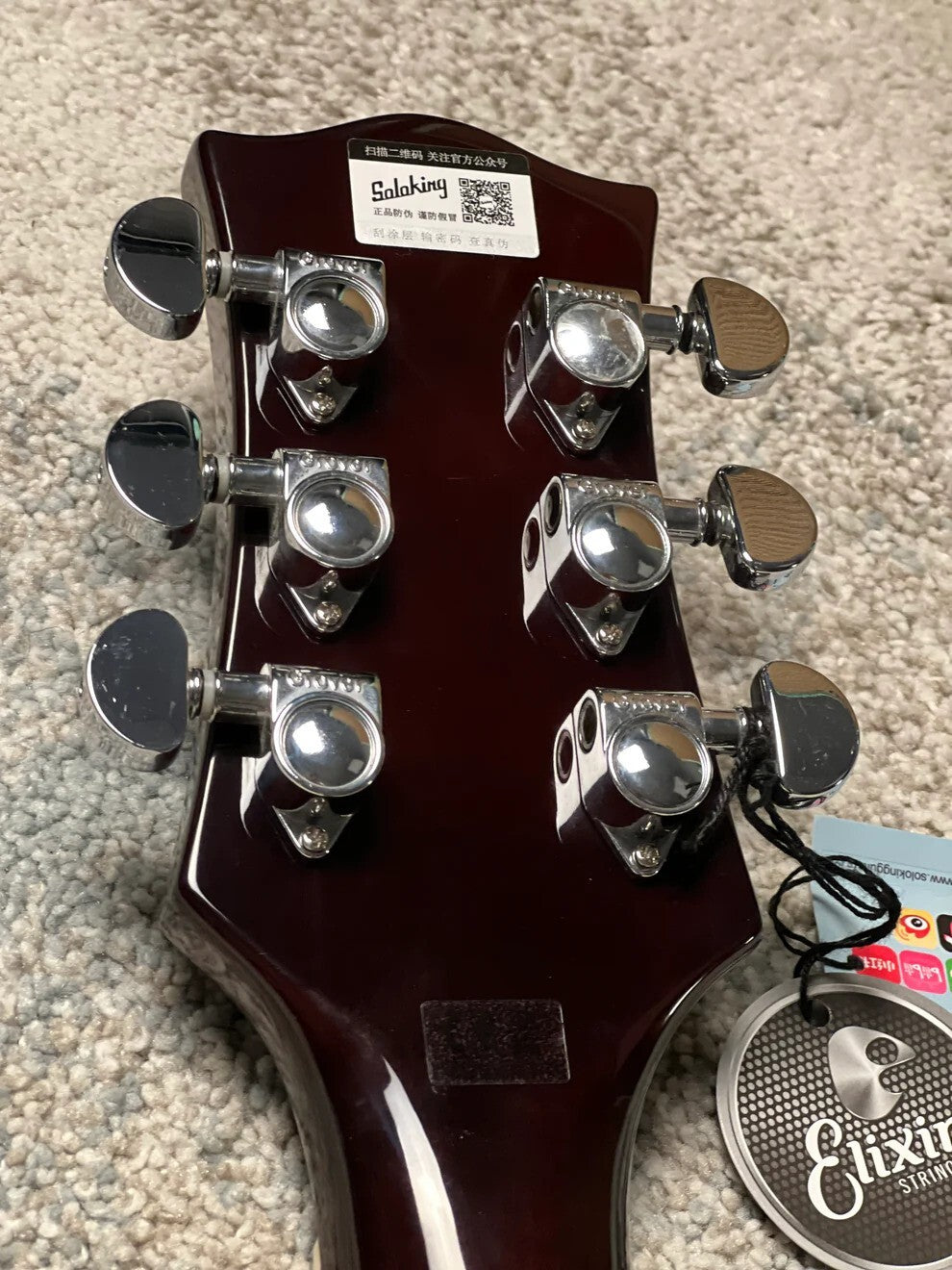 Soloking SLS50FM Deluxe with 5A Flame Top in Green Burst